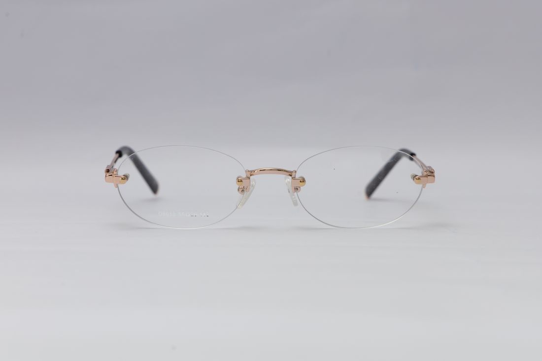 Armação rimless dourada, estilo leve