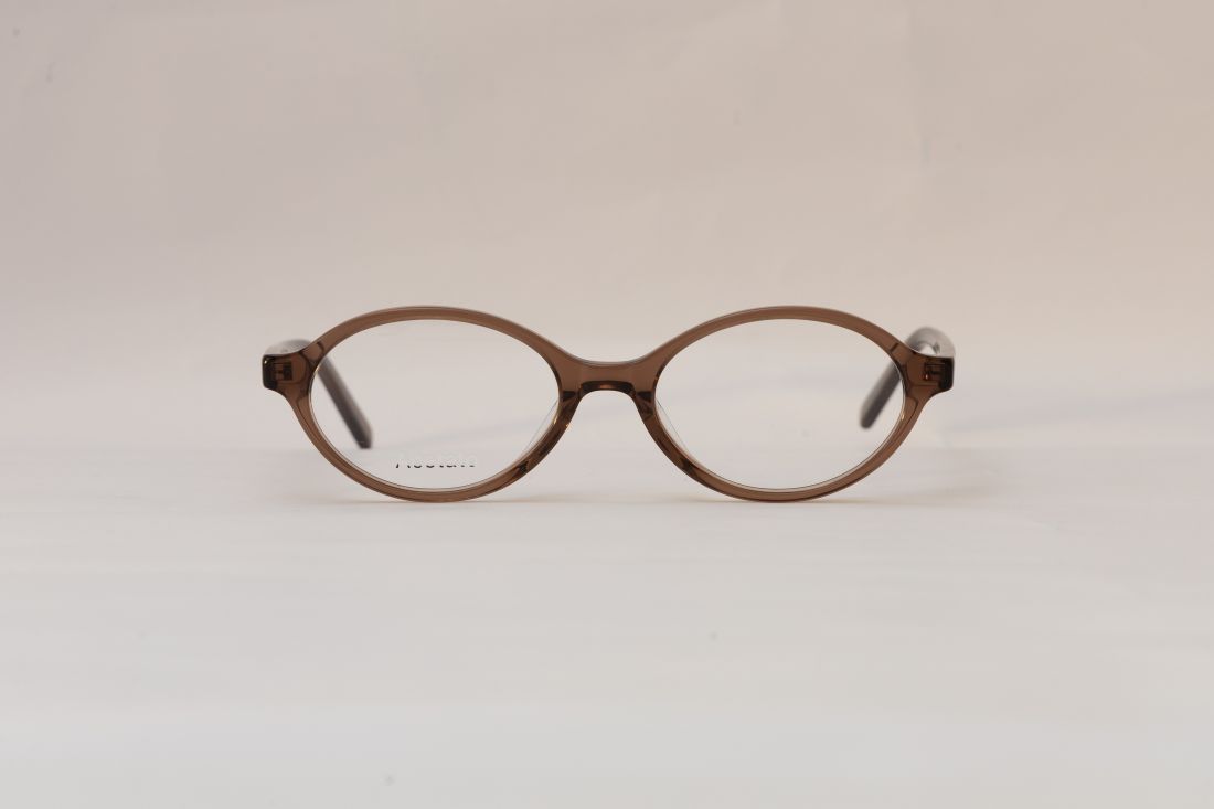 Armação de acetato fumê oval, estilo elegante